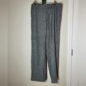 Soft Surroundings Tweed Gray and Black Trouser Pants sz 10 Style 2AT26